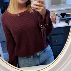 Cropped Maroon Sweater